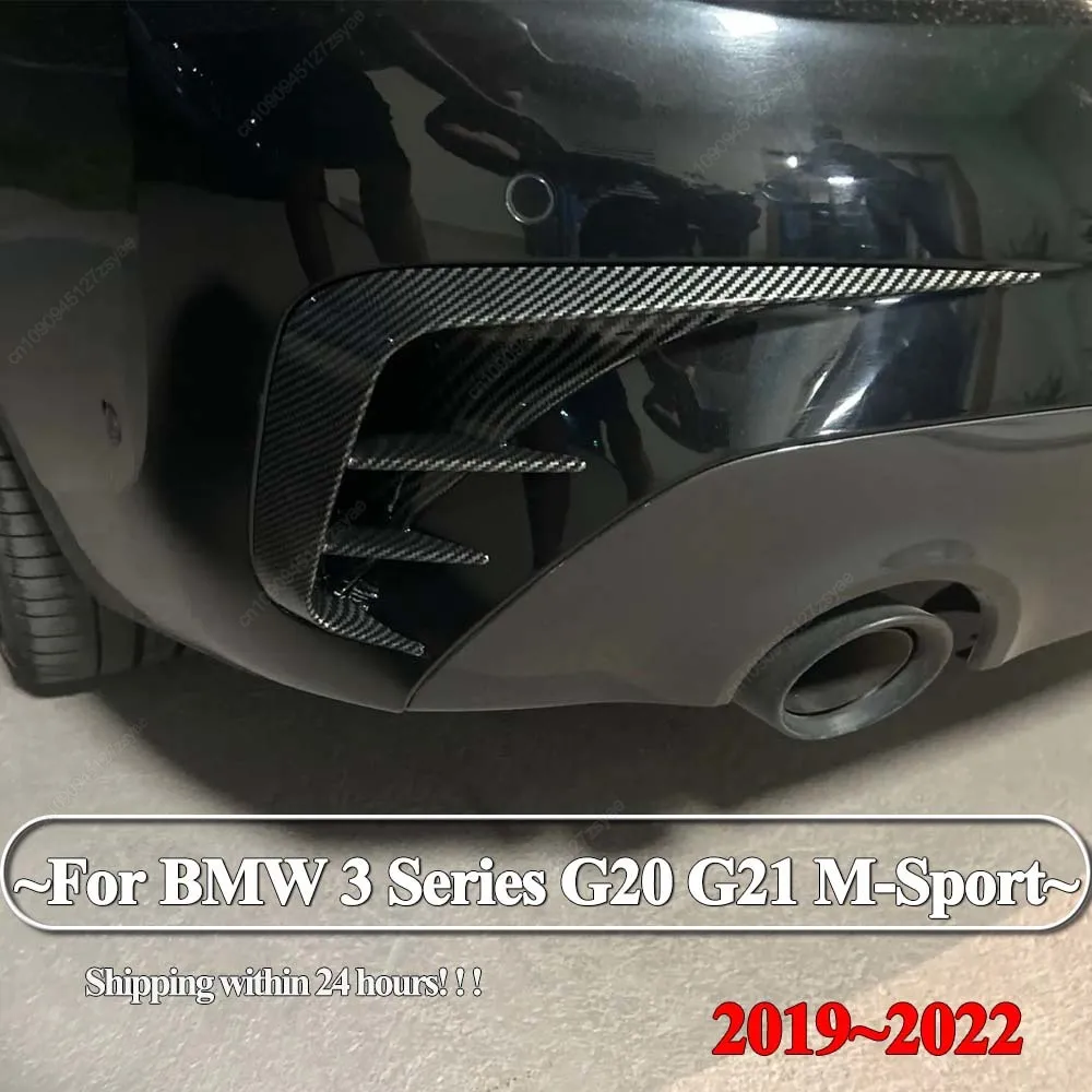 

Rear Bumper Lip Spoiler For BMW 3 Series G20 M-Sport 320e 330e 318i 320i 325i 330i 340i 2019-2022 ABS Air Vent Outlet Cover Trim