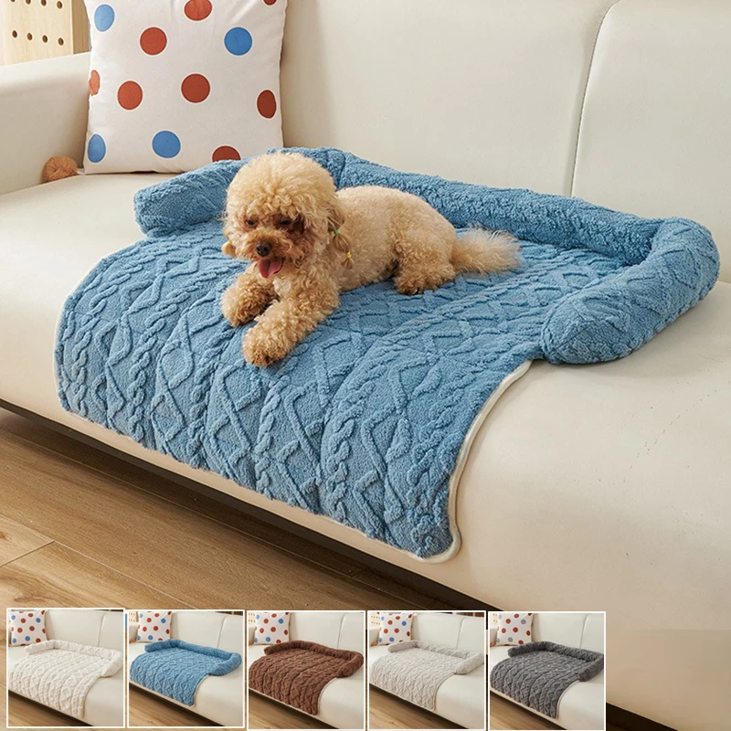 

1pc Geometric PatternThickened Winter Comfortable Pet Dog Bed for Small, Medium, Large Dogs, Durable Pet Furniture Soft Pet Bed