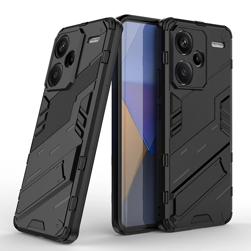 Fundas For Redmi 13C 14C Case Armor Holder Back Coque for Xiaomi Redmi Note 13 14 Pro Plus 12C 12S POCO F6 X6 M6 C65 C75 Cover ﻿