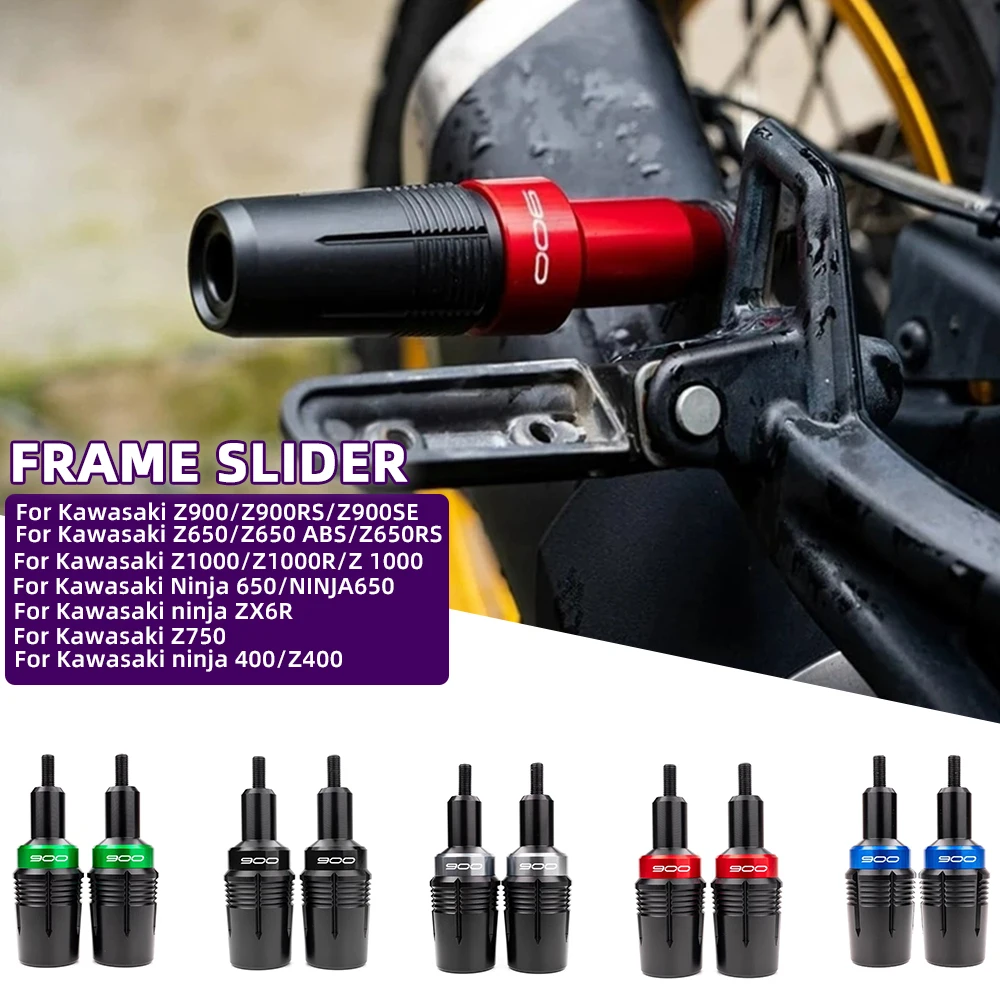 

Motorcycle Accessories Frame Sliders Falling Protection Crash Protector Pad FOR KAWASAKI Z900 Z900RS Z900SE Z 900 RS 2017-2025