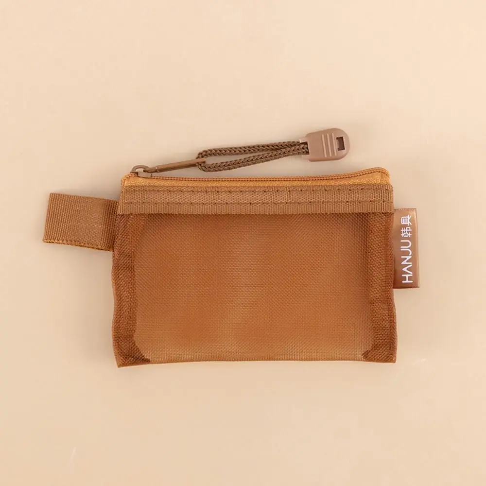 

Сумка для хранения мелочей, прозрачная сетчатая сумка, сумки для денег, сумка для мелких предметов, мини-кошелек для монет, однотонная сумка для хранения кабеля для передачи данных