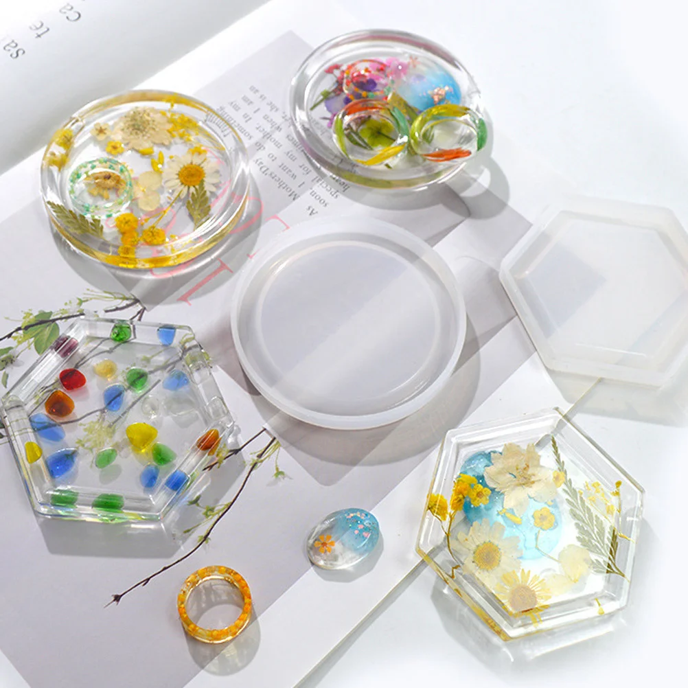 

2Pcs Crystal Drip Mold Silicone DIY Tray Mold for Epoxy Resin Craft Making Smooth Non-Stick Easy Demoulding Art Craft