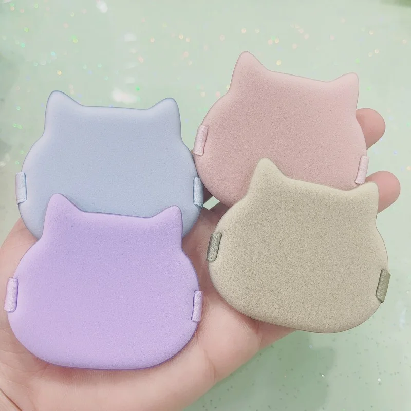 7pcs Cat Pattern Powder Puff with Strap Spa Headband Wristband Set Face Makeup Beauty Tools Cosmetic Foundation Makeup Tools Set