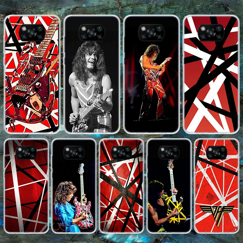 Eddie Van Halen Graphic Guitar Soft Phone Case For Xiaomi Poco X3 Pro X6 X5 X4 NFC F6 F5 M5S M4 M3 F4 Gt F3 F2 F1 M2 Fundas Cove