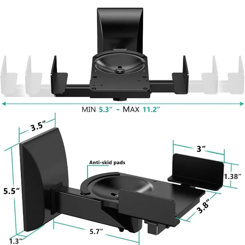 Wall Mount Speaker Bracket Heavy Duty Surround Sound Speaker Wall Mount Holder Large Loudspeaker Installation Support Bracket