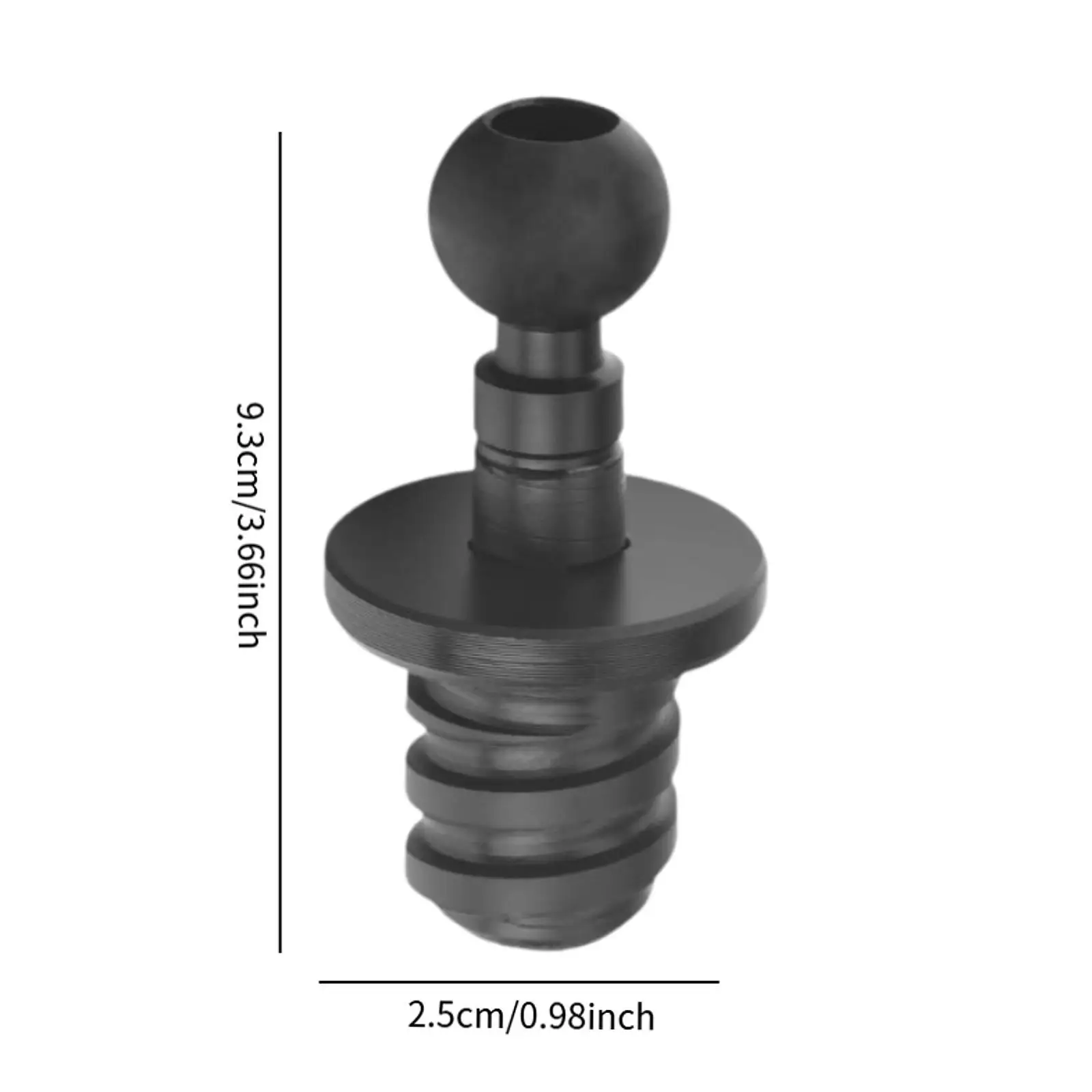 Single Mounting Base for Kayak Accessories, Fishing Gear, 1 Inch Ball