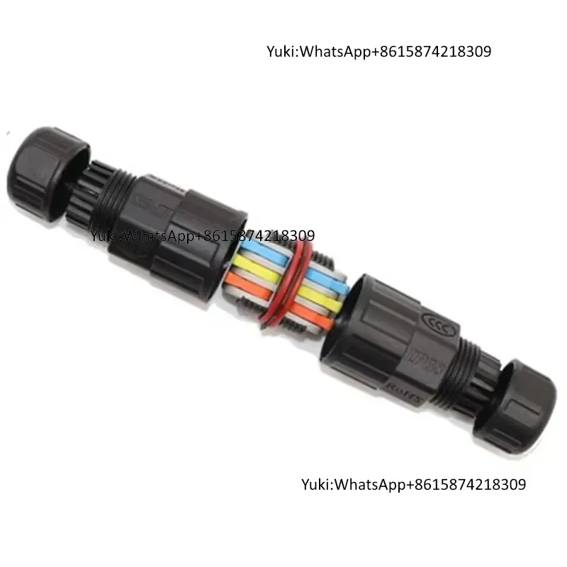 OEM M25 Straight Through 3 Core Press Type Fast Terminal Waterproof Connector