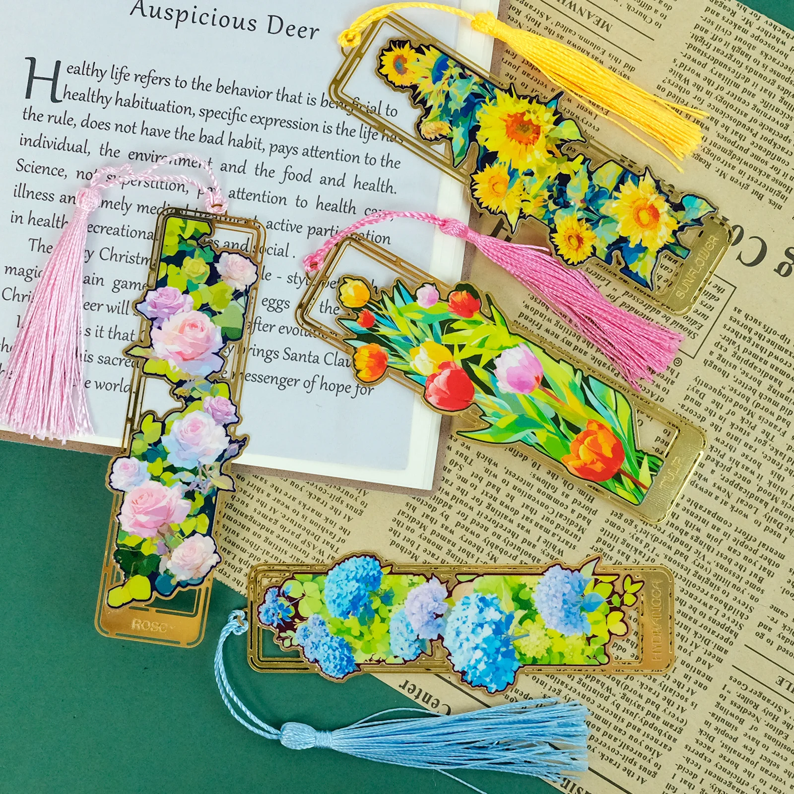 Shanye Romantic Series Chinese Style Metal Bookmark Retro Creative Handheld Account Pendant Bookmark