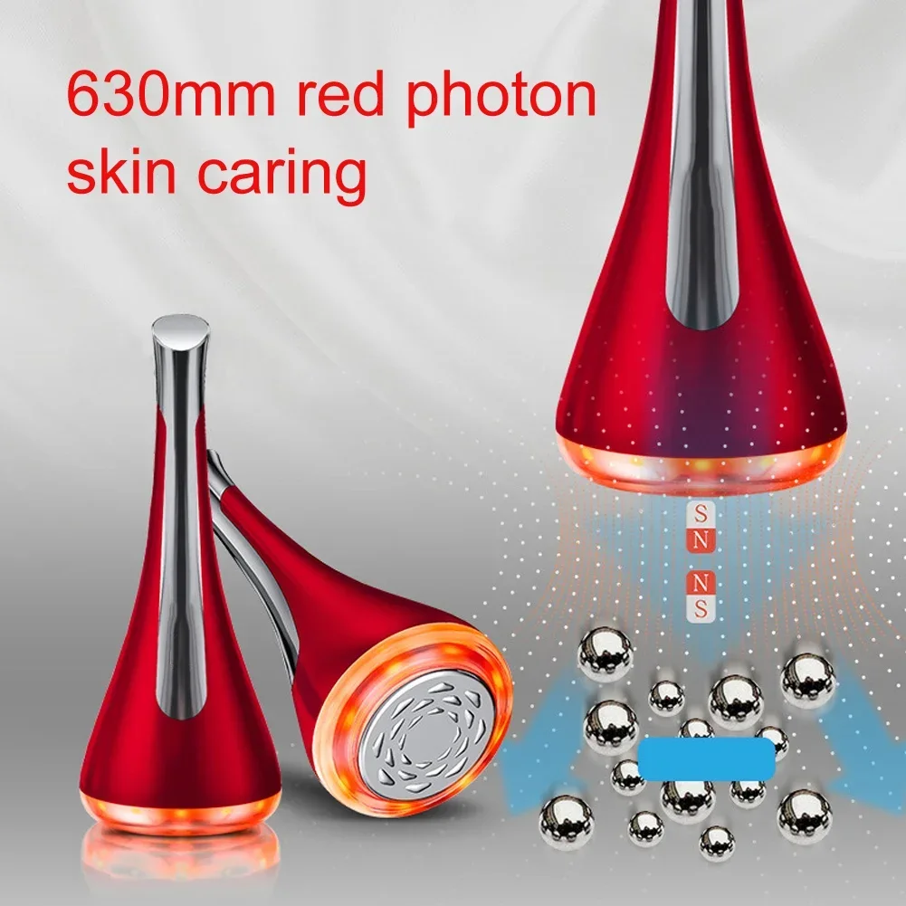 Photon Magnetic Inductive Face Care Device Microcurrent Face-Lifting Massager Small Dumbbell Gyroscope Beauty Device Household