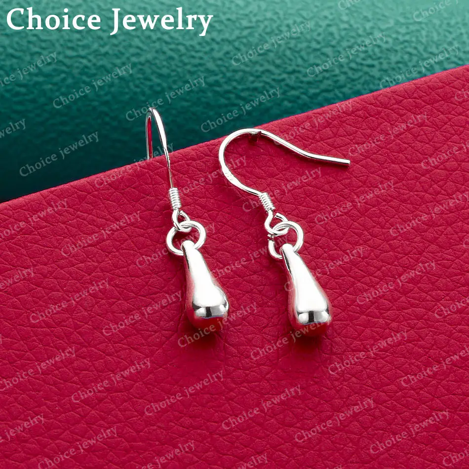 925 Sterling Silver Water Droplet Drop Earrings For Women Jewelry Classic Fashion Engagement Wedding Party Accessories