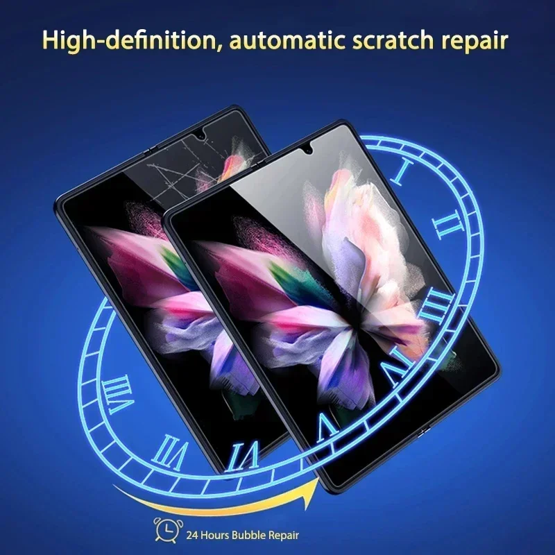3IN1 For Samsung Galaxy Z Fold 6 5 4 3 Soft Screen Protector Hydrogel Film For ZFold6 Fold5 Zfold4 5G ZFold3 HD Protective Film