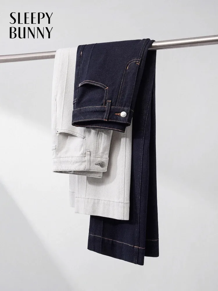 

Women Cropped Straight Jeans High Waist Denim Pants Wide Leg Ankle Length Slim Fit Casual Summer Daily Wear Classic Style Lady