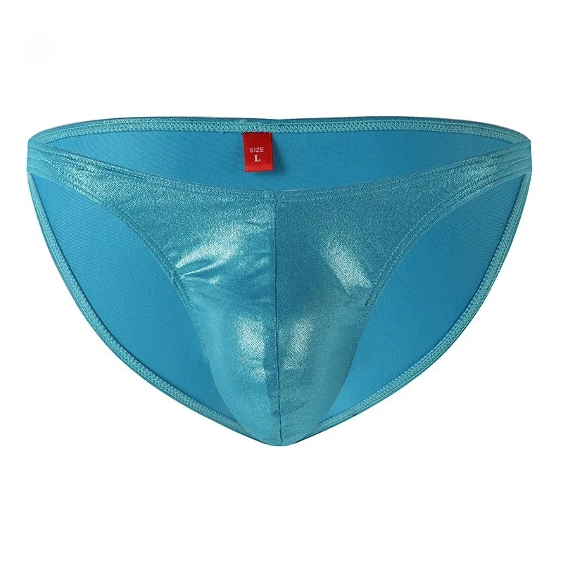 

Эротическое мужское нижнее белье, блестящие сверкающие трусы с горячим тиснением, сексуальные трусы для геев с низкой посадкой, U-образный выпуклый чехол, бикини с подтяжкой бедер, удобные дышащие манкини