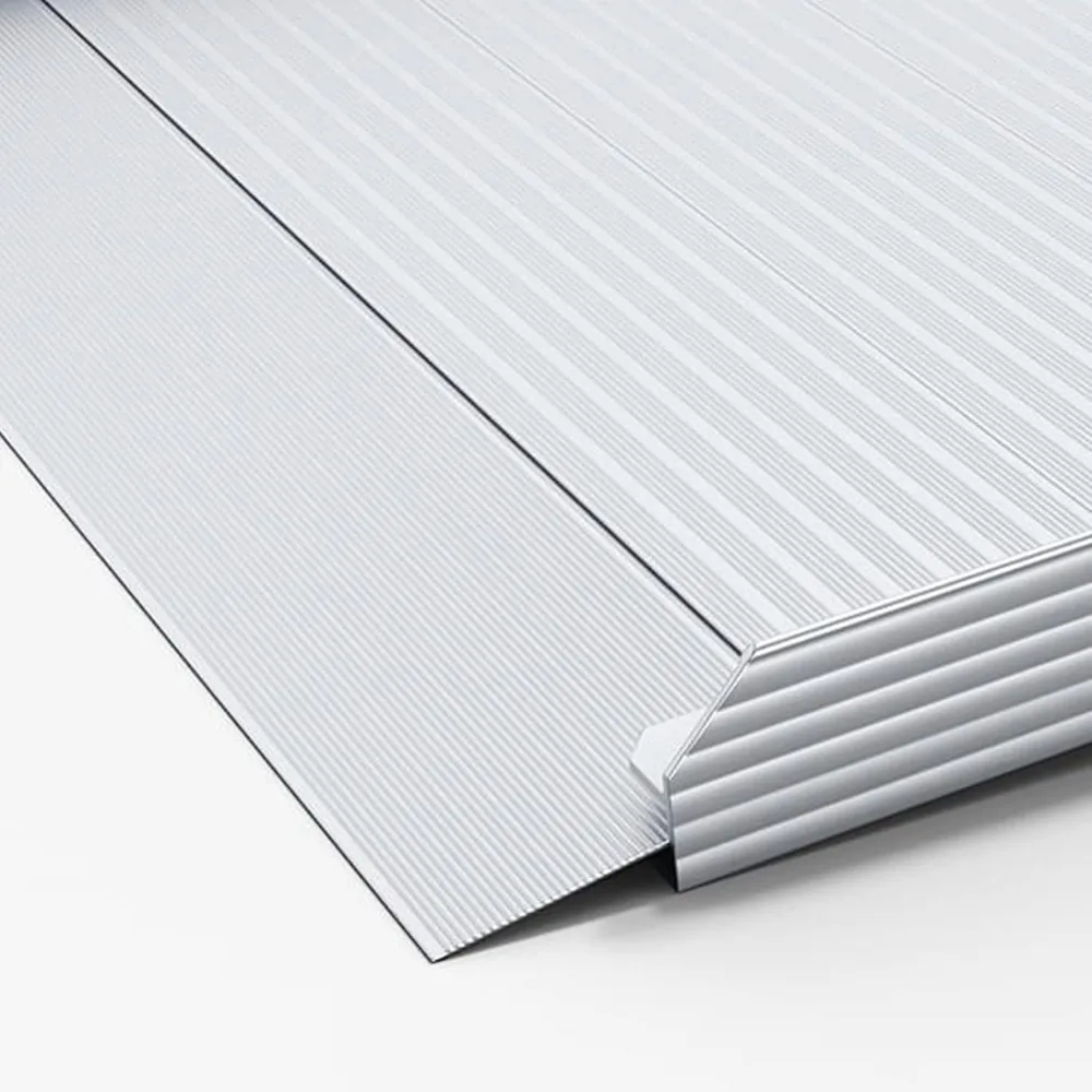 Rampit USA Empower Series Rampa semi-portátil para cadeira de rodas de alumínio de 36 polegadas de largura com pernas (rampa e corrimãos, 72 polegadas)