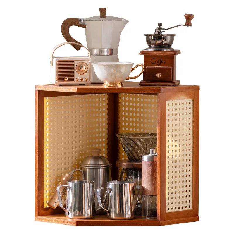 طاولة قهوة الروطان مع زجاج مخدد، طاولة جانبية بسيطة للمساحات الصغيرة، أثاث غرفة المعيشة باللون الأسود وابي سابي، حديث قديم #5