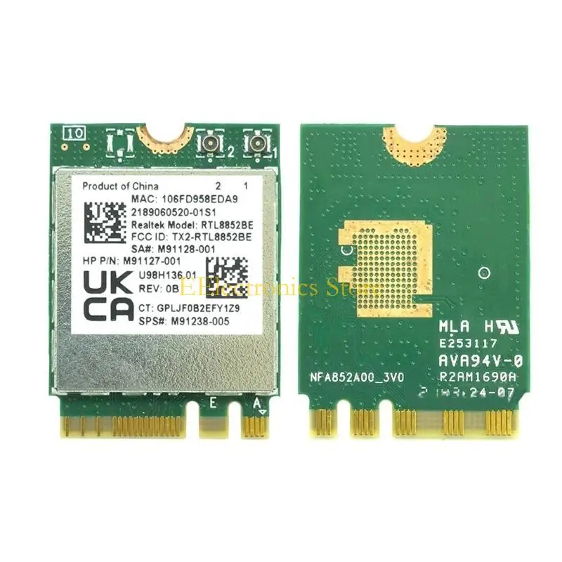 B03C WIFI 6 Dual-Band AX1800 Realtek- RTL8852BE M2-NGFF ADAPTER BT5.2 WIRELESS WLAN