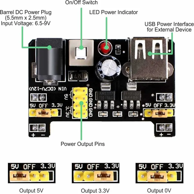 ABJF-For UNO R Component Pack Electronic Parts Led Electrolytic Resistor 830 Hole Breadboard Kit For Beginners Star