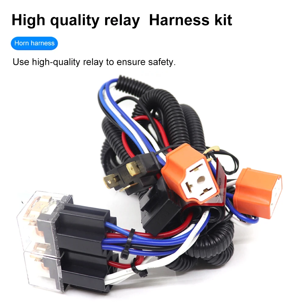 

12V 24V Car LED Relay Harness H4 LED Headlight Brightener Wiring Harness Kit 40A Waterproof Relay