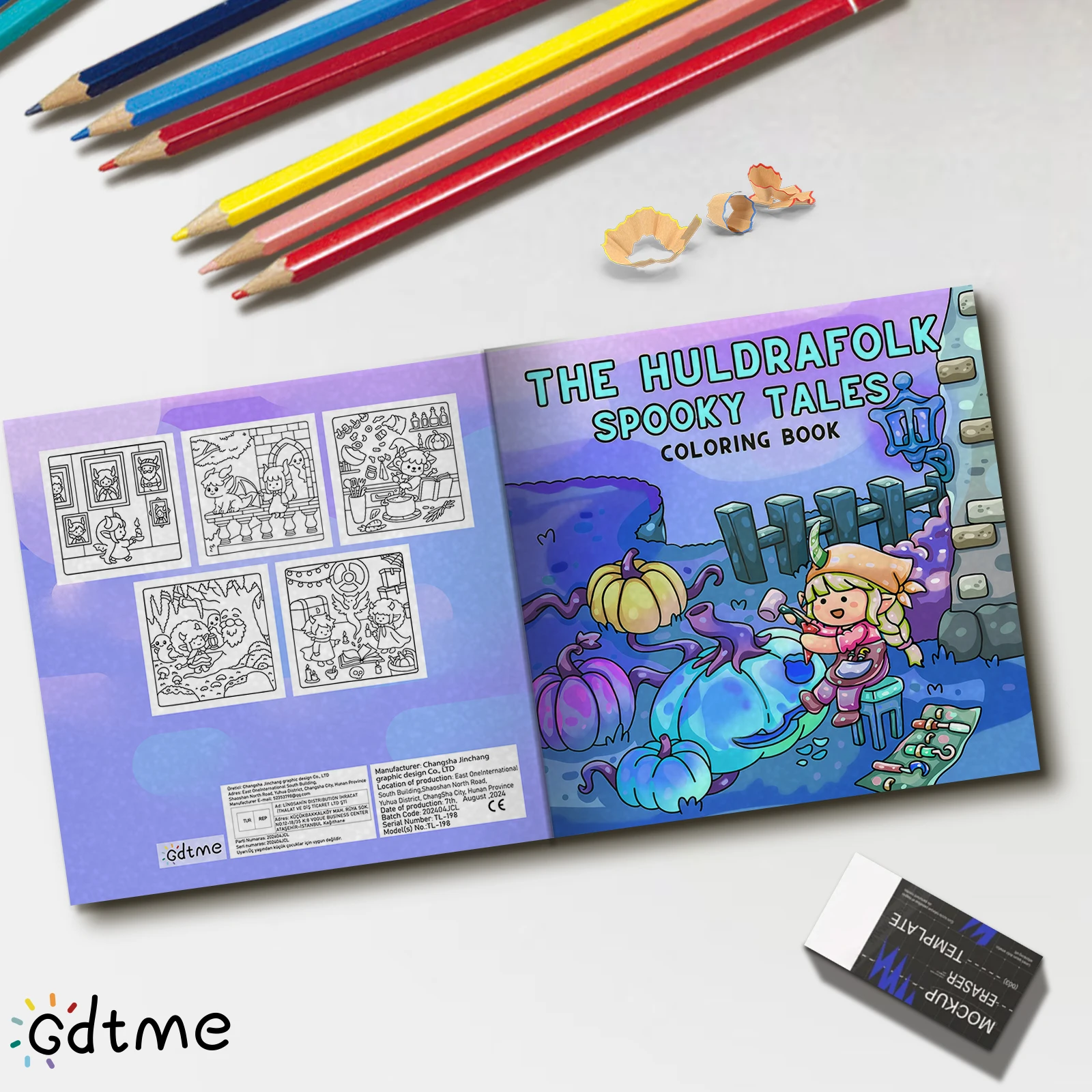 THE SPOOKY TALES Bold-easy Patterns Coloring Book for Adults Cute Drawing Book Perfect Gift for Party and Birthday