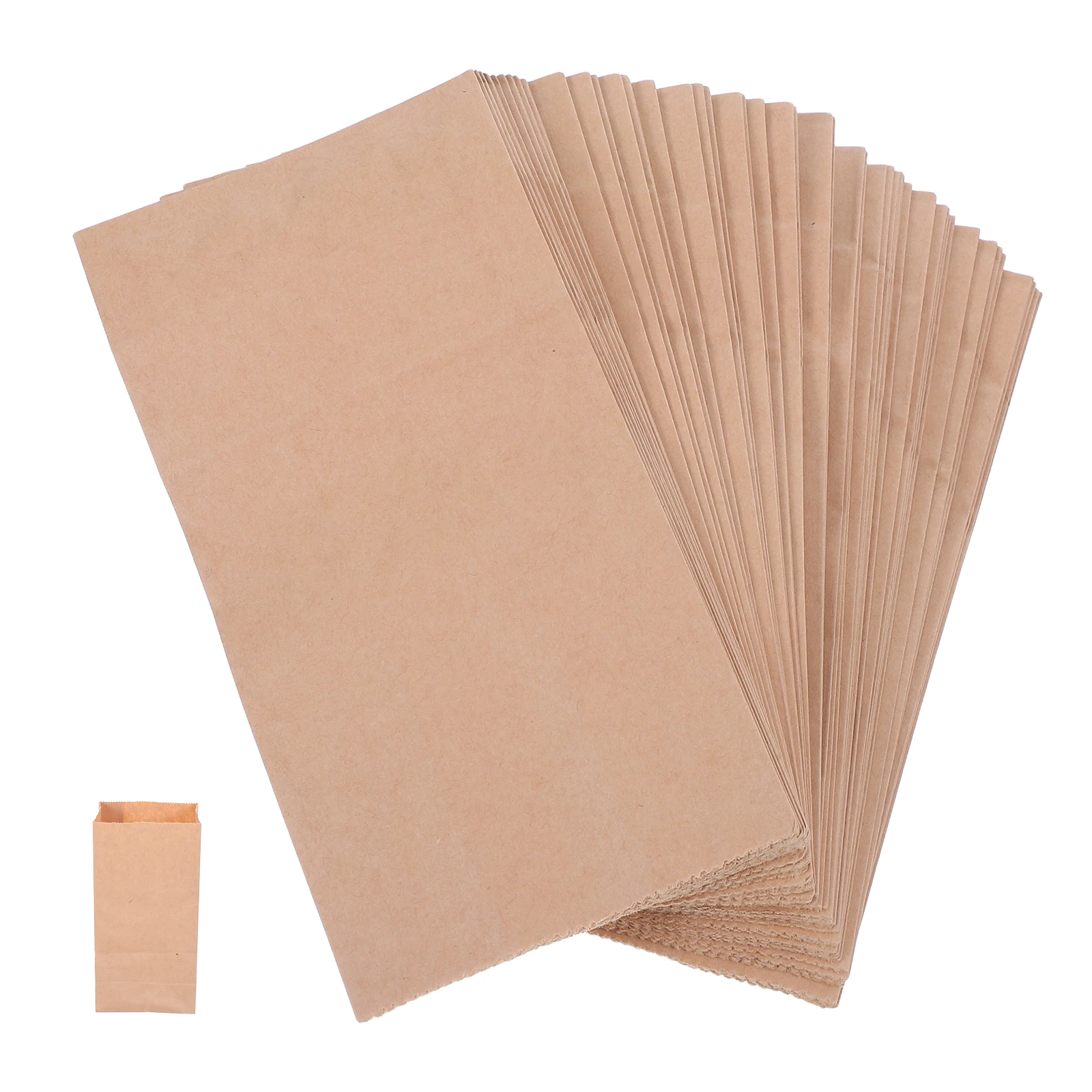 

50pcs Gift Bags Kraft Paper Presents Shopping Goodie Birthday Party Favor Sturdy Stylish Design PortableReusable Storage