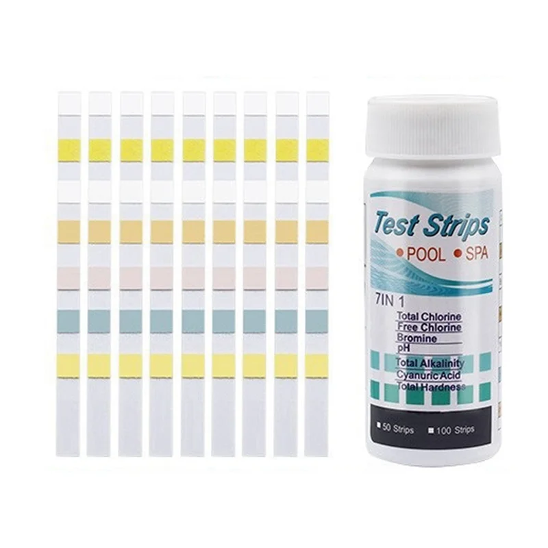 7-In-1 Swimming Pool Test Paper Ph Test Paper 1 Bottle Of Water Quality Test Paper 100 Sheets Easy To Read