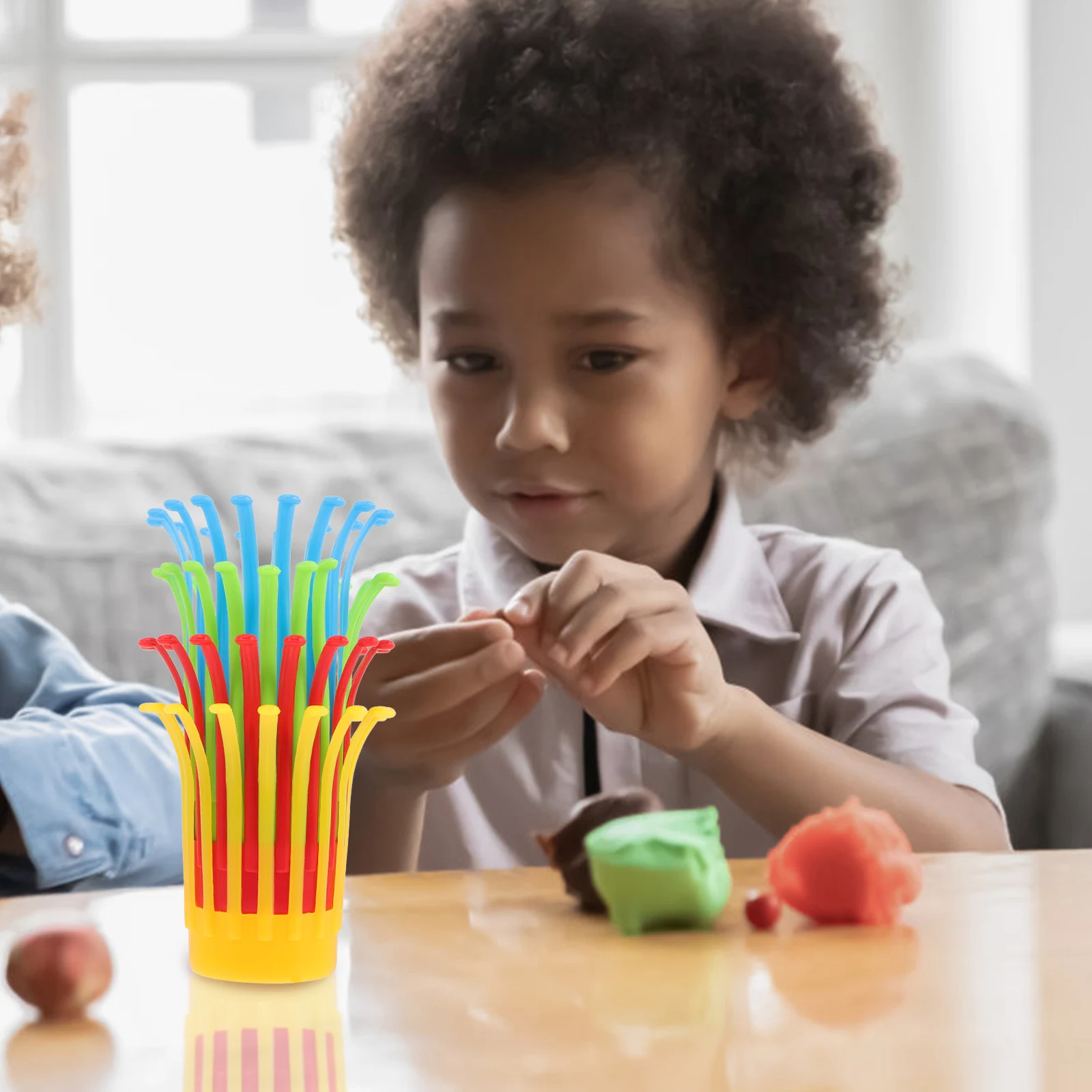 

H woven Flower Basket Kids Toys Small Weaving Kit Plastic DIY Basket Making Rural Style Vase Woven Kit Storage Baskets