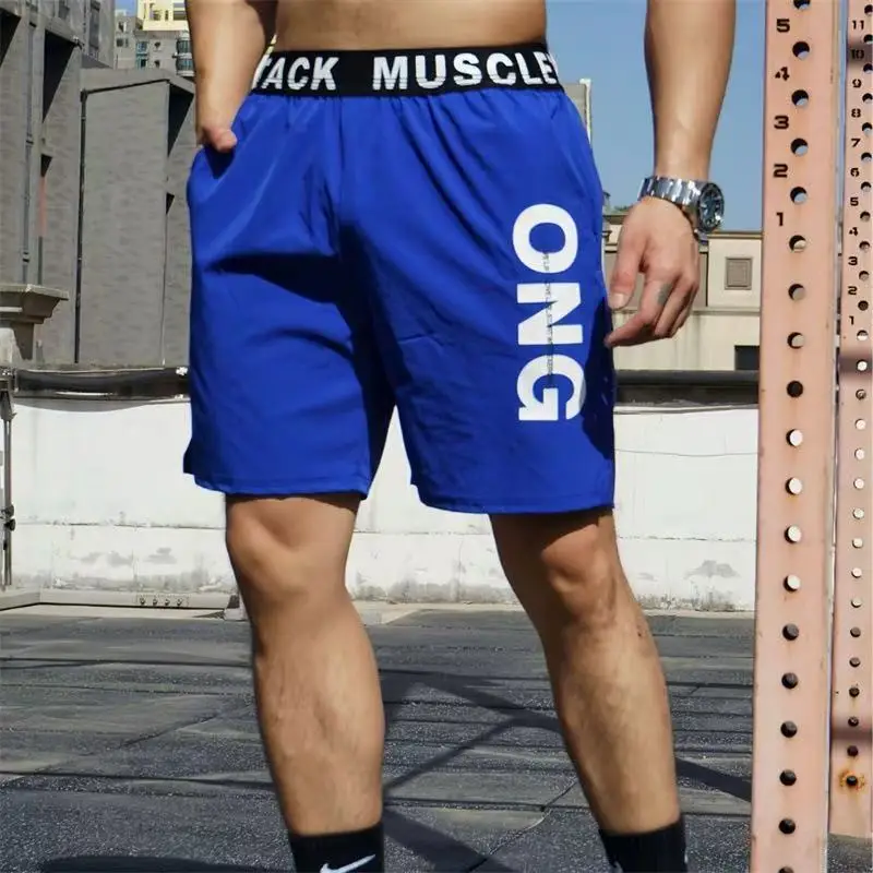 

GYM NEW Men Fitness Three-point Training Shorts Thin Woven Breathable Elastic Running And Track Quick-drying Three-point Shorts