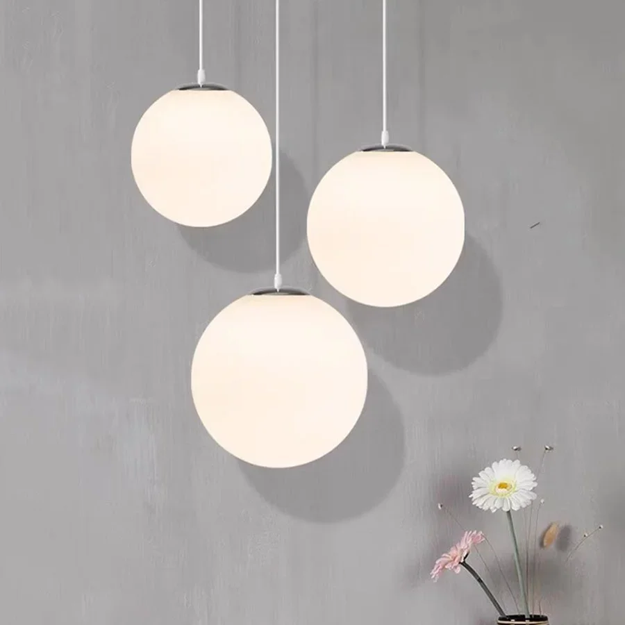 

1PC PE Globe LED Pendant Light E27 Modern Ball Kitchen Hanging Light Droplight Bar Nightclub Lounge Restuarant Pendant Lamp