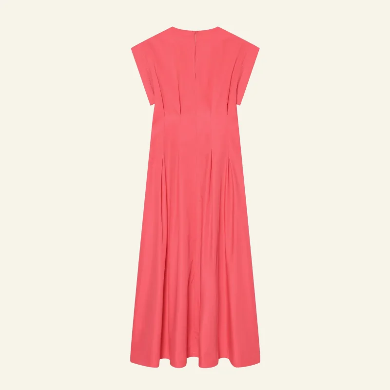 Robe plissée en popeline pour femme, nouvelle collection 2026, taille haute, décontractée, confortable et polyvalente, disponible en plusieurs couleurs
