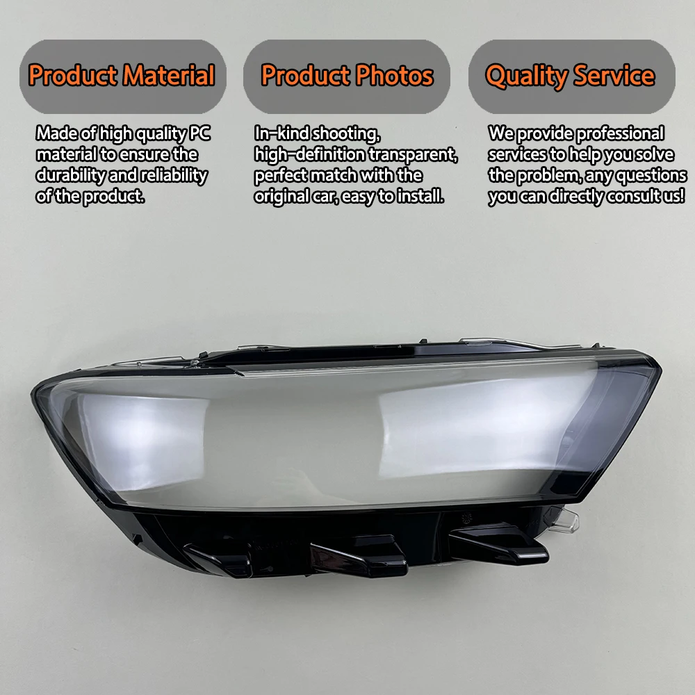 Car Front Headlight Cover Auto Headlamp Lampshade Lampcover Head Lamp light Lens Shell For Volkswagen VW T-Roc 2018 -2022