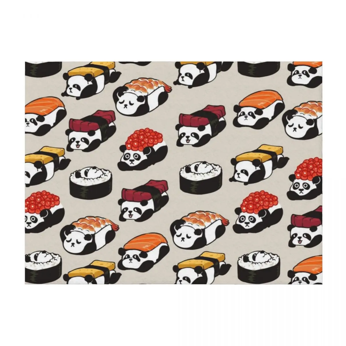 

Sushi Panda Throw Blanket Large Thermals For Travel Blankets For Sofas Blankets