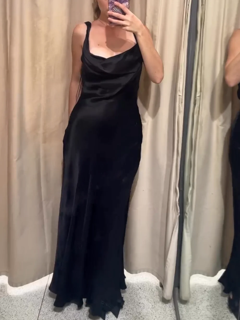 Women's New Fashion Retro Black Satin Texture Sexy Backless Midi Dress Retro Sleeveless Lace-up Women's Holiday Party Dress