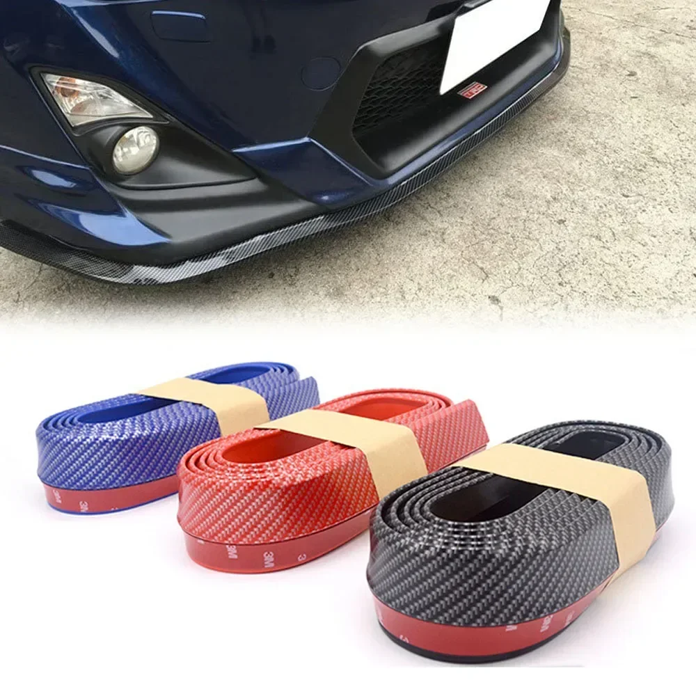 

Car Bumper Lip Strip Protectors Splitter Body Kits Spoiler Bumpers Car Door Bumper Carbon Fiber Rubber Lip