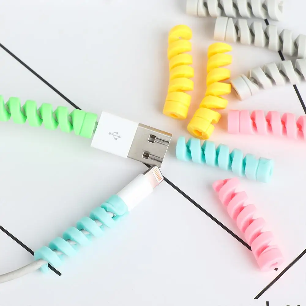 Cable Protector Organizer Silicone USB Cable Winder Desktop Tidy Management Clips Cable Holder for Mouse Headphone Wire Organize