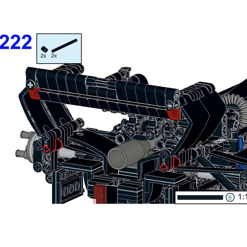 MOC-119167 A522ทางเทคนิคใหม่ชุดของเล่นเด็กสำหรับสร้างโมเดลรถยนต์บล็อกสำหรับสร้างทีมของเล่น kado ulang tahun