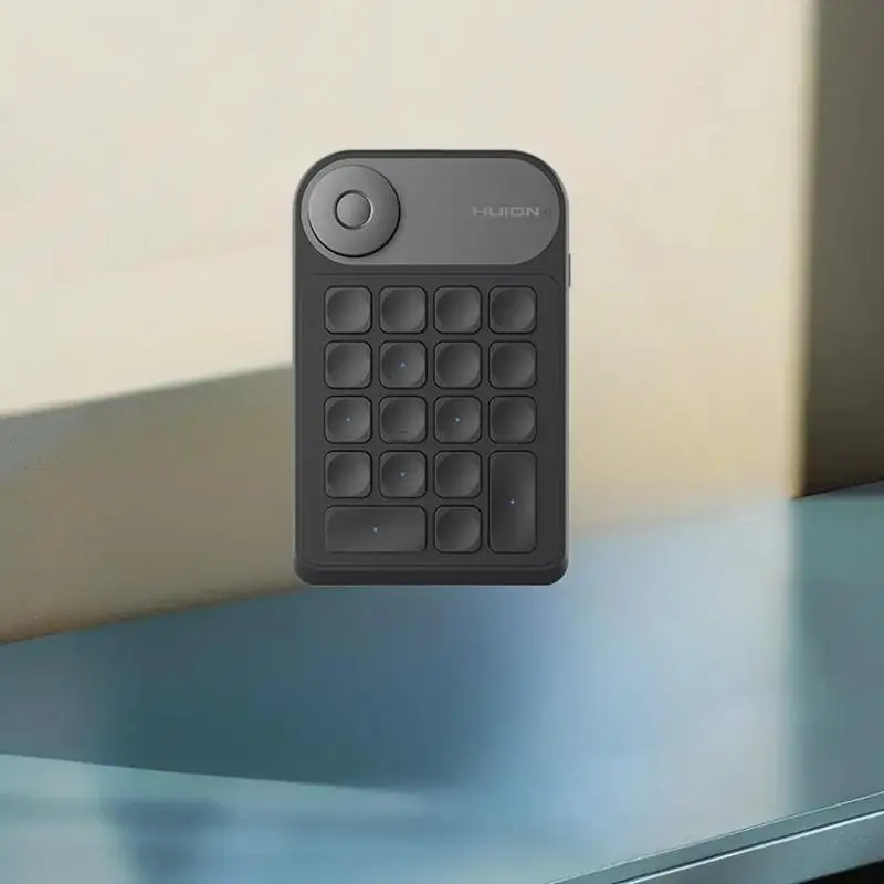 Mini teclado avanzado Huion K20 de 18 teclas para tableta de dibujo, teléfono y PC, incluye controlador de cuadrante.