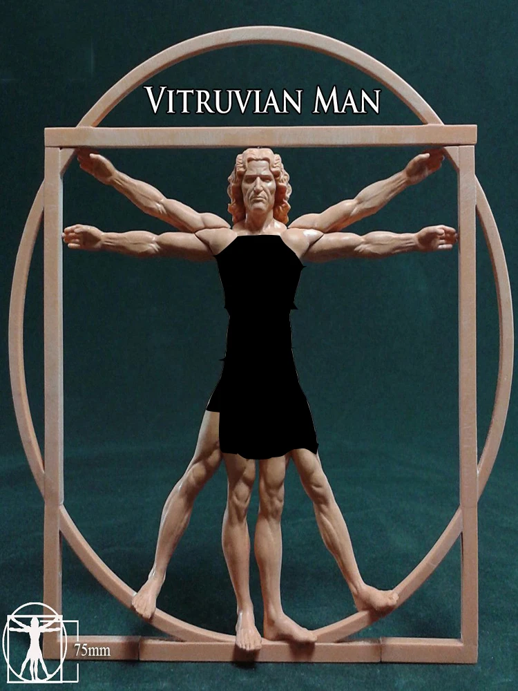 Unassambled  1/22 80mm Vitruvian Man summer standing  Figure  Resin kit miniature model Unpainted