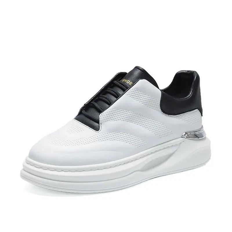 Sepatu Kasual Putih Pria Baru, Sol Lembut, Bernapas, Modis, Model Ayah, Ujung Bulat, Tahan Aus, Berlapis Bulu Kelinci, Sepatu Musim Panas