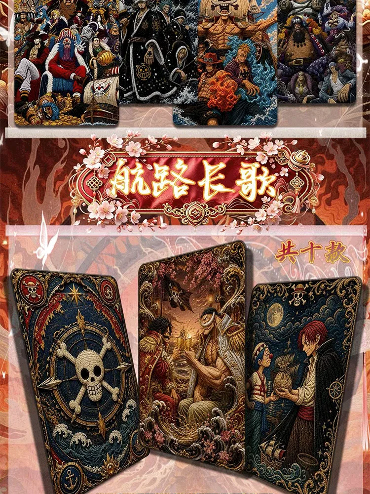 One Piece Cards Monkey D Luffy Embossed Relief Card Embroidered Process Anime Collectible Trading Card Rare Collection Art Card