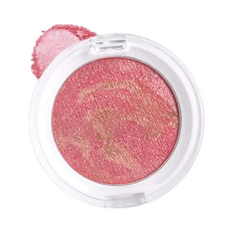 Rosto blush monocromático paleta de blush iluminação brilho cozido blush bochecha matiz blush em pó maquiagem estriado porco blush paleta