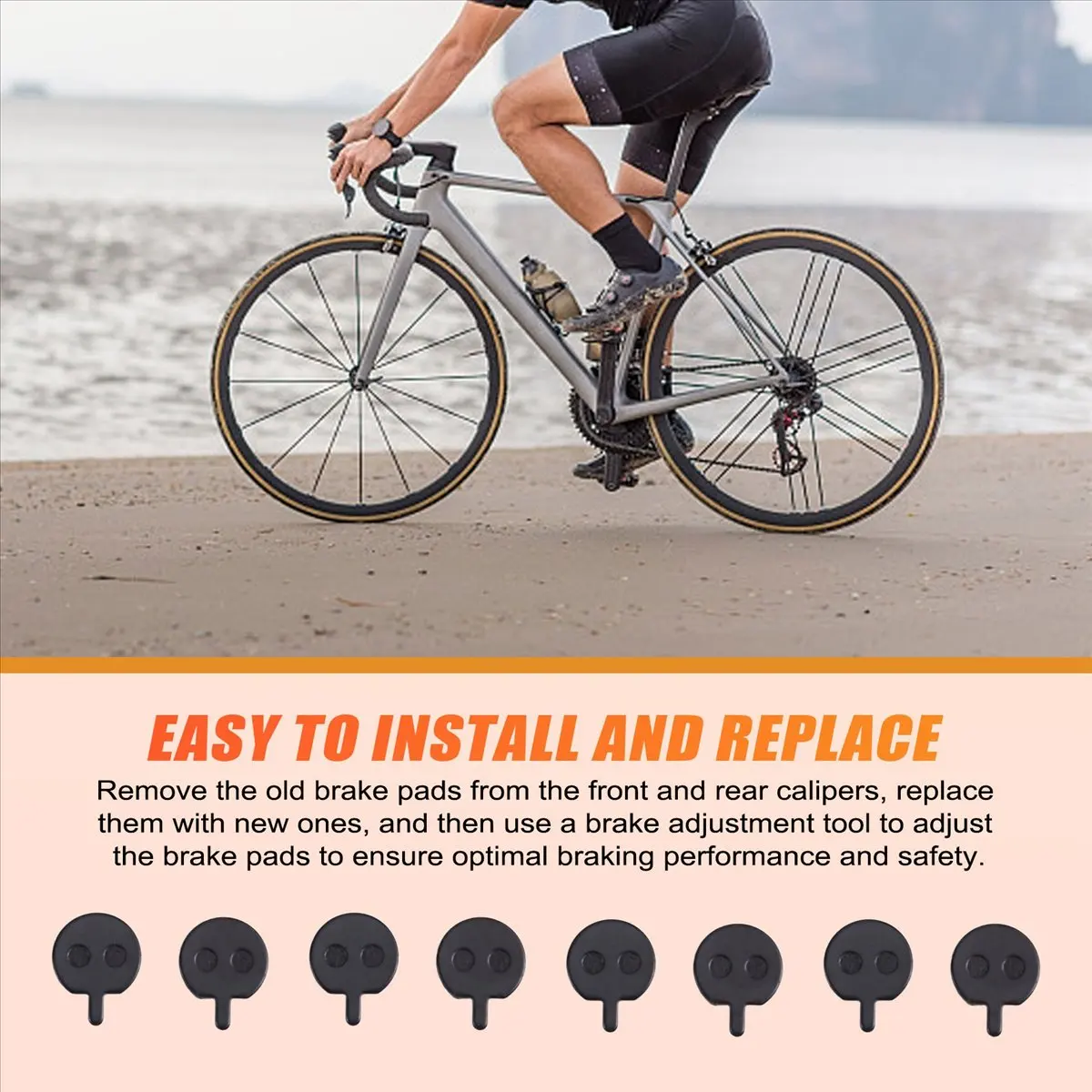 

AD10 4Pair Bicycle Disc Brake Pads Universal for JAK-5 B777,Bike Disc Brake Pads Bicycle Accessories
