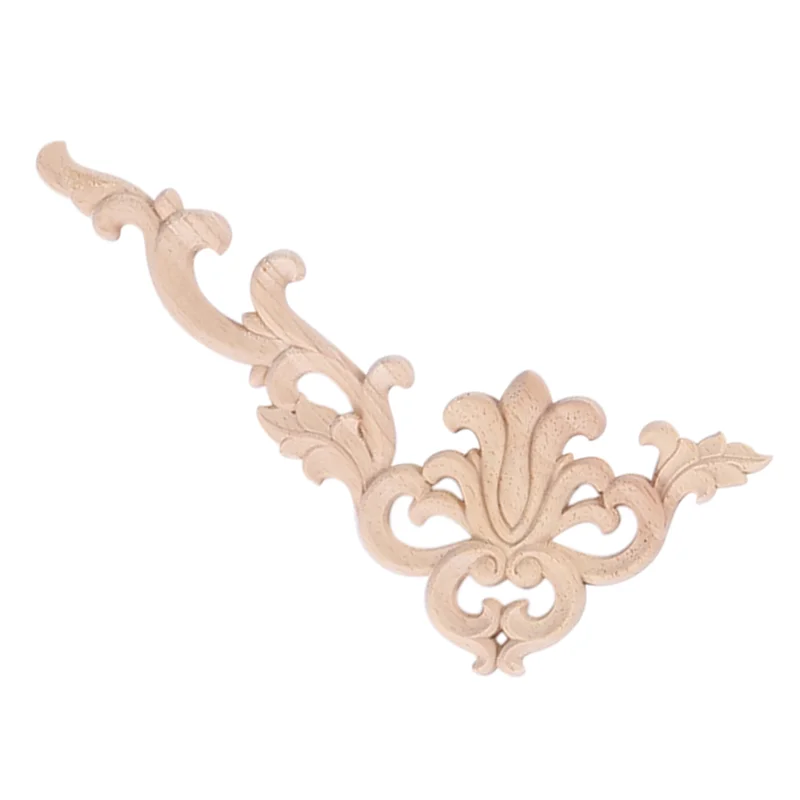 

ABGG-16Pcs Европейская цветочная мебель для рукоделия, декоративная резная аппликация, деревянная современная настенная рама, угловая дверь