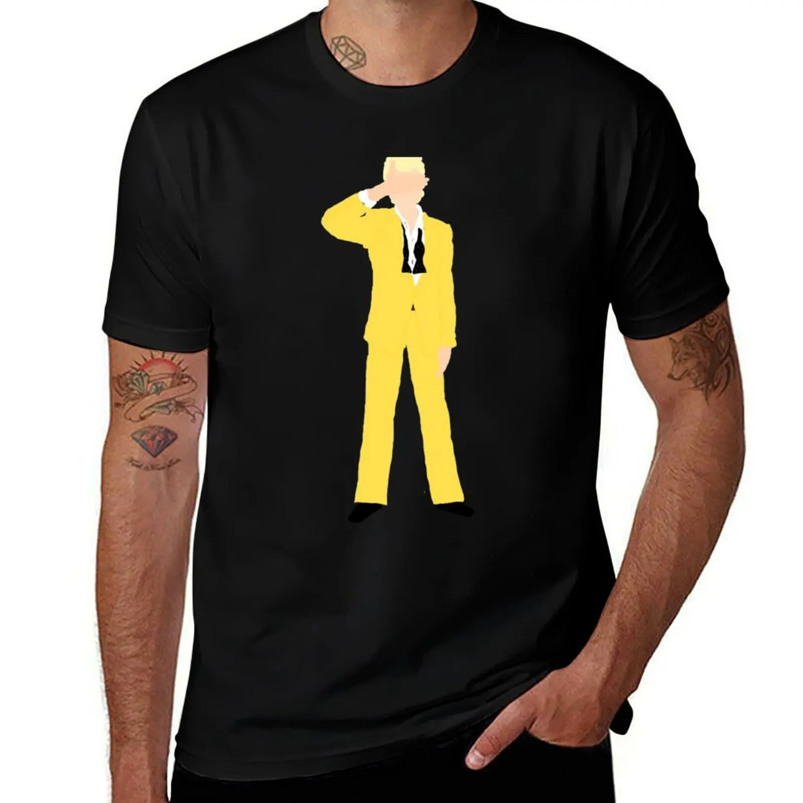Let's Dance Bowie Yellow Suit T-Shirt t shirts cotton 100% essential t shirt t shirt personalised T-shirt