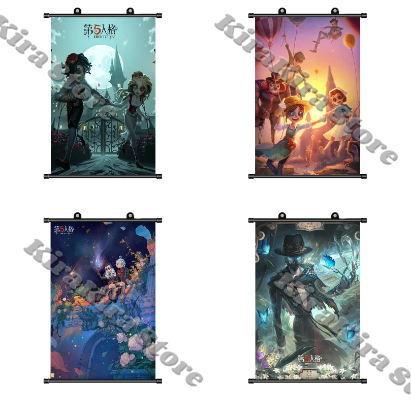 

Identity Ⅴ Art Hanging Posters Anime Wall ScrollS Cosplay Background Gift Decor Naib Subedar Living Room Fabric Scroll Ornaments