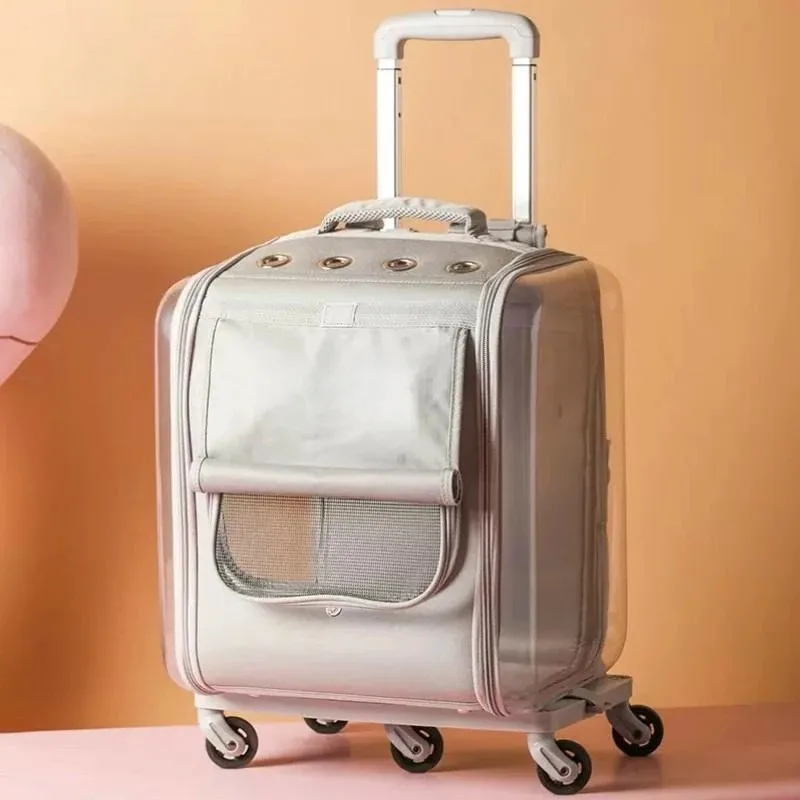 

Pet out trolley case cat suitcase portable cat bag large capacity backpack dog suitcase