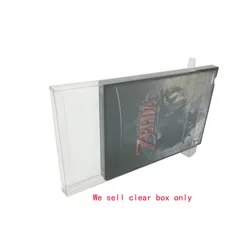 Transparent clear PET cover for  gamecube For NGC USA version   game protection box  collection  storage display protective box