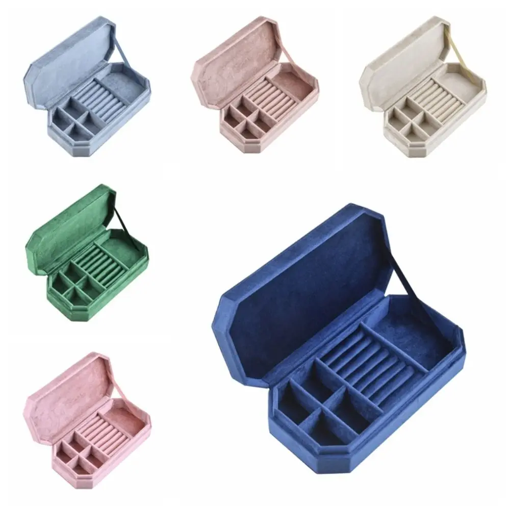 خواتم قلادة مجوهرات التعبئة حقيبة سوار أقراط سعة كبيرة مجوهرات حقيبة للتخزين المنظم المخملية حامل مجوهرات السفر