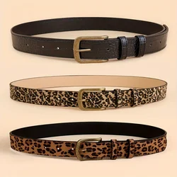 Cintura da donna nuova Cintura retrò stile occidentale americano Cintura larga decorativa con design leopardato sexy