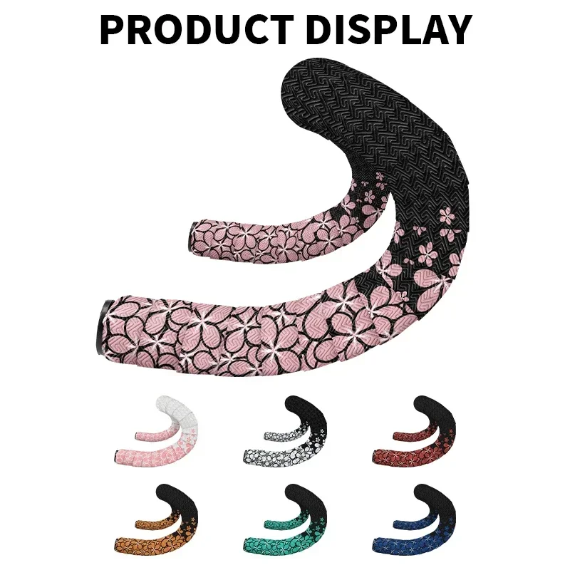 BUCKLOS Road Bicycle Handlebar Tape Flower Shock Absorption Bike Handles Bar Wrap Comefortable Waterproof Racing Bike Straps