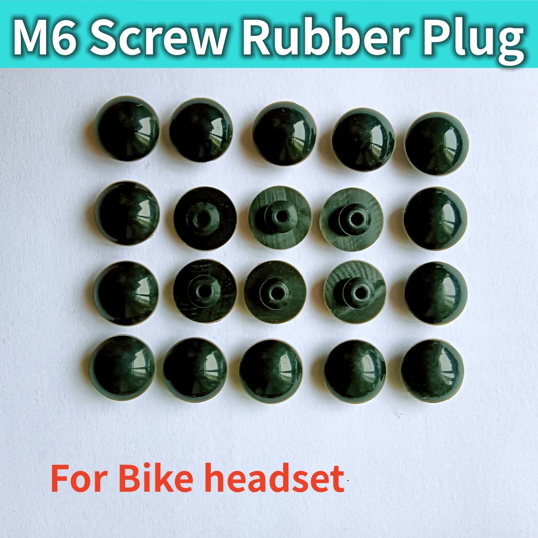 10pcs Rubber Material Waterproof M6 Screw Dustproof Outdoor MTB Bike Bicycle Headset Cap Bolts Parts Stem Top Cover